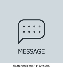 Outline message vector icon. Message illustration for web, mobile apps, design. Message vector symbol.