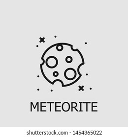 Outline meteorite vector icon. Meteorite illustration for web, mobile apps, design. Meteorite vector symbol.