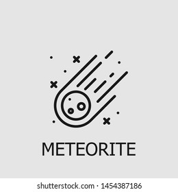 Outline Meteorite Vector Icon. Meteorite Illustration For Web, Mobile Apps, Design. Meteorite Vector Symbol.