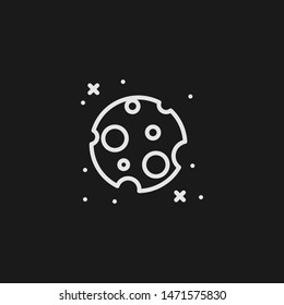 Outline meteorite vector icon. Meteorite illustration for web, mobile apps, design. Meteorite vector symbol.