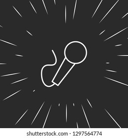 Outline microphone icon illustration isolated vector sign symbol