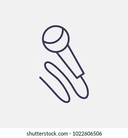 Outline microphone icon illustration vector symbol
