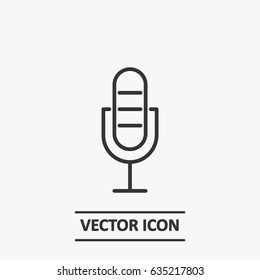 Outline microphone   icon illustration vector symbol