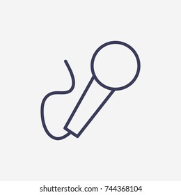 Outline microphone icon illustration vector symbol