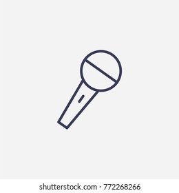 Outline microphone icon illustration vector symbol