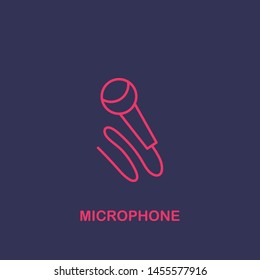 Outline microphone icon.microphone vector illustration. Symbol for web and mobile