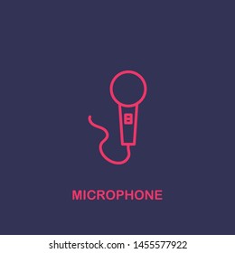 Outline microphone icon.microphone vector illustration. Symbol for web and mobile