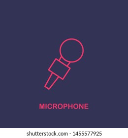 Outline microphone icon.microphone vector illustration. Symbol for web and mobile