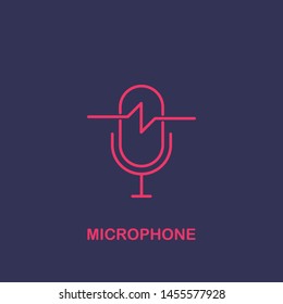 Outline microphone icon.microphone vector illustration. Symbol for web and mobile