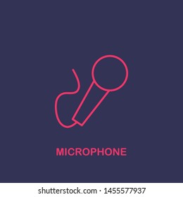 Outline microphone icon.microphone vector illustration. Symbol for web and mobile