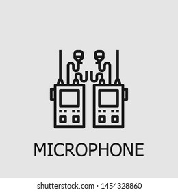 Outline microphone vector icon. Microphone illustration for web, mobile apps, design. Microphone vector symbol.
