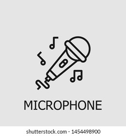 Outline microphone vector icon. Microphone illustration for web, mobile apps, design. Microphone vector symbol.