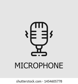 Outline microphone vector icon. Microphone illustration for web, mobile apps, design. Microphone vector symbol.