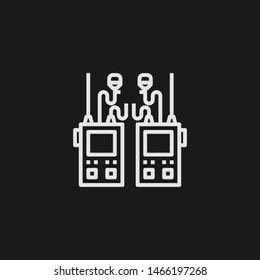 Outline microphone vector icon. Microphone illustration for web, mobile apps, design. Microphone vector symbol.