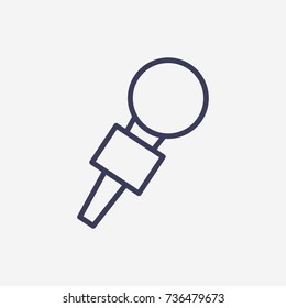 Outline micropohone icon illustration vector symbol