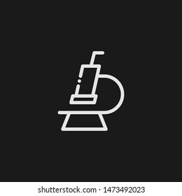 Outline microscope vector icon. Microscope illustration for web, mobile apps, design. Microscope vector symbol.