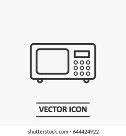 Outline microwave  icon illustration vector symbol