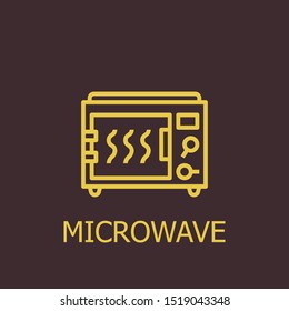 Outline microwave vector icon. Microwave illustration for web, mobile apps, design. Microwave vector symbol.