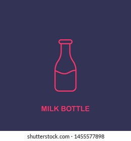 Outline milk bottle icon.milk bottle vector illustration. Symbol for web and mobile