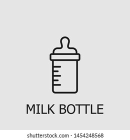 Outline milk bottle vector icon. Milk bottle illustration for web, mobile apps, design. Milk bottle vector symbol.