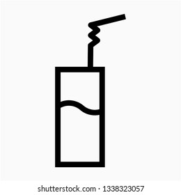 Outline milk vector icon