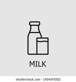 Outline milk vector icon. Milk illustration for web, mobile apps, design. Milk vector symbol.