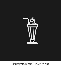 Outline milkshake vector icon. Milkshake illustration for web, mobile apps, design. Milkshake vector symbol.