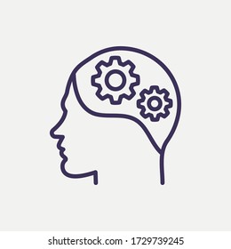 Outline mindset icon.mindset vector illustration. Symbol for web and mobile