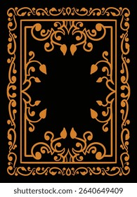 Outline Minimalist Elegant Ornamental Frame Decorative Vector