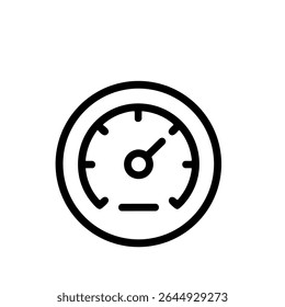 Outline Minimalist Gauge Speedometer Dashboard Performance Element Icon
