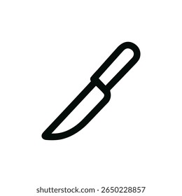 Outline Minimalist Kitchen Knife Cutlery Tool Equipment Utensil Icon