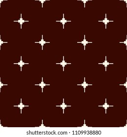 Outline minimalist seamless pattern with stylized repeating sparkle stars. Simple geometric ornament. Modern stylish texture. Scrapbook digital paper, textile print, page fill. Vector illustration