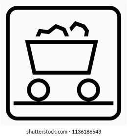 Outline Mining industry pixel perfect vector icon