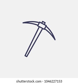 Outline mining tool icon illustration vector symbol
