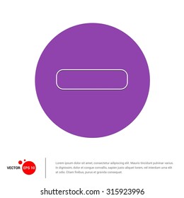 Outline Minus Icon, Vector Illustration, Flat pictogram icon