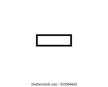 Outline minus icon vector illustration on white background