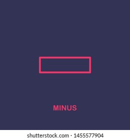 Outline minus icon.minus vector illustration. Symbol for web and mobile