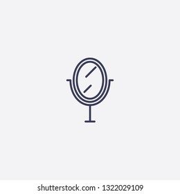 Outline mirror icon illustration isolated vector sign symbol