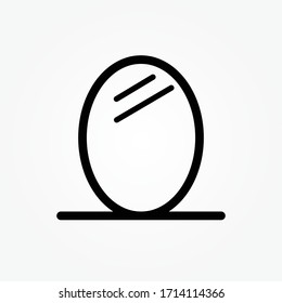 outline mirror icon vector illustration