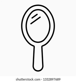 Outline mirror vector icon