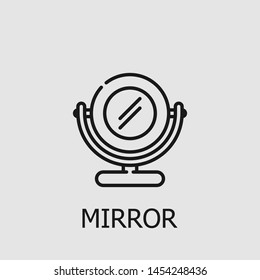 Outline mirror vector icon. Mirror illustration for web, mobile apps, design. Mirror vector symbol.
