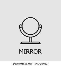 Outline mirror vector icon. Mirror illustration for web, mobile apps, design. Mirror vector symbol.
