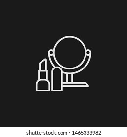 Outline mirror vector icon. Mirror illustration for web, mobile apps, design. Mirror vector symbol.