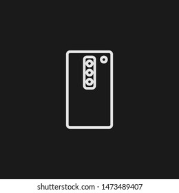 Outline mobile camera vector icon. Mobile camera illustration for web, mobile apps, design. Mobile camera vector symbol.