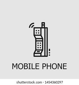 Outline mobile phone vector icon. Mobile phone illustration for web, mobile apps, design. Mobile phone vector symbol.