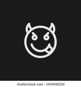 Outline mocking vector icon. Mocking illustration for web, mobile apps, design. Mocking vector symbol.