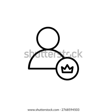 Outline Moderator Account icon for community control