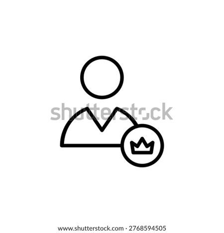 Outline Moderator Account icon for community control