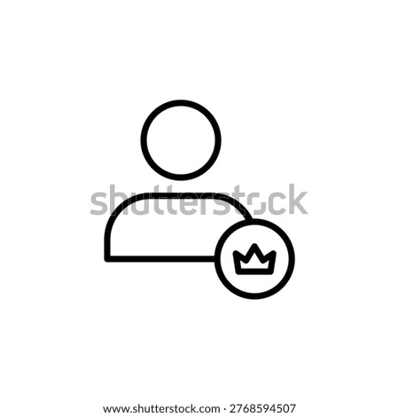 Outline Moderator Account icon for community control