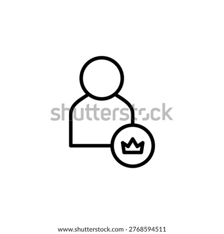 Outline Moderator Account icon for community control